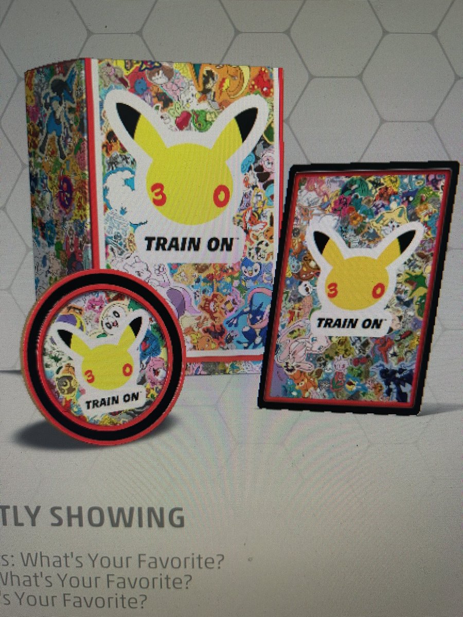 LocalMaple's tweet photo. @Verliswolf Also, speaking of you pointing out how much better the 20th anniversary Super Bowl commercial was, Pokémon TCG Live agreed with you. They just forgot to rename the decoration names after changing the motto on the textures. https://t.co/ula7uMt4M4
