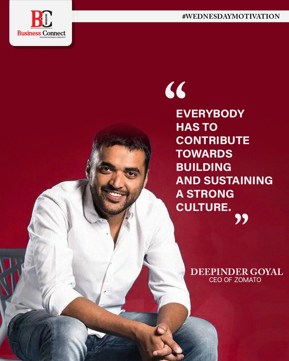BusinessConne16's tweet image. "Everybody has to contribute towards building and sustaining a strong culture." – Deepinder Goyal

#deepindergoyal #leadershipquotes #businesswisdom #startupculture #companyculture #workculture #buildtogether #teamworkmakestheteamwork #leadershipmatters #entrepreneurmindset