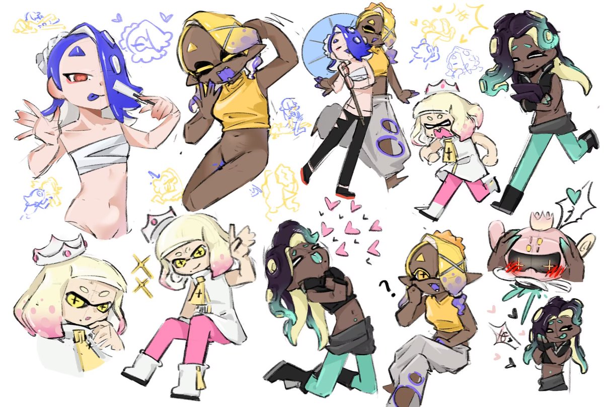 一堆，马上就要情人节了，结果完全没有准备东西！可恶的现实生活！不要小看我和曼莎的羁绊！
#Splatoon3