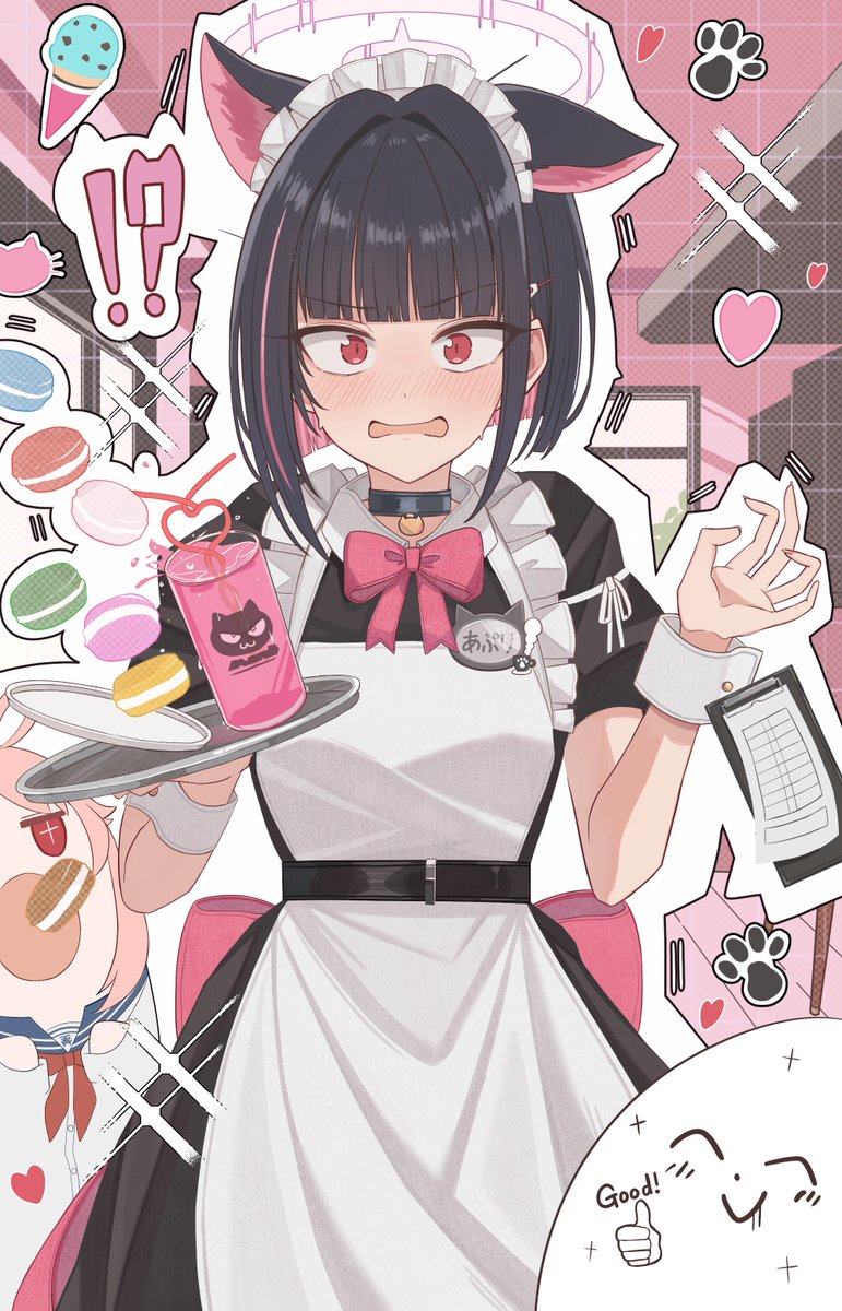 カズサ「な…ななな何で先生がこの店に…！？！？」
 #ブルアカ  #BlueArchive