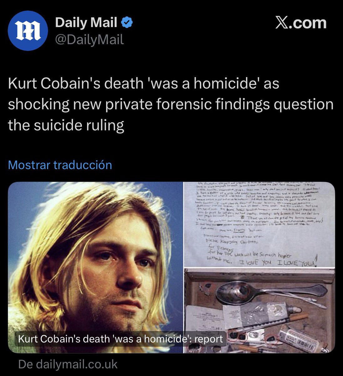 zoarmiranda's tweet image. Se destapa lo que muchos ya sabíamos, a #KurtCobain lo mataron y el director Nick Broomfield lo demostró en 1998 con el documental Kurt &amp;amp; Courtney y nadie lo peló, qué casualidad justo ahora que senestá destapando toda la suciedad de la elite. 
 
Aquí una escena del documental
