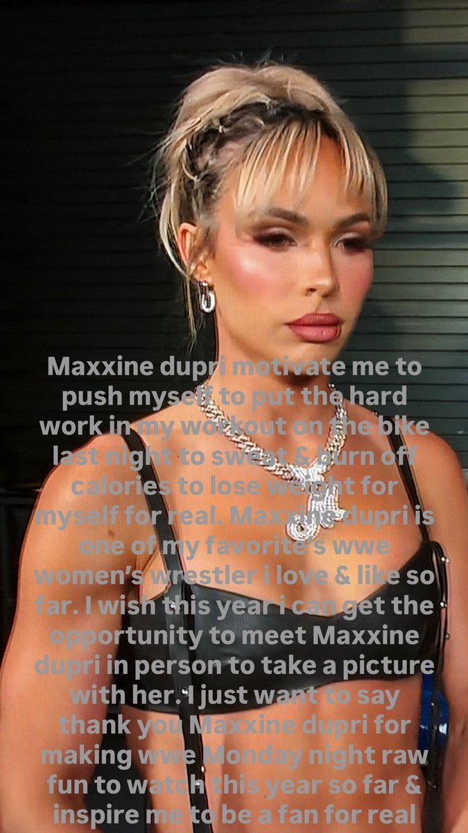 Hi Maxxine dupri you motivate me to push myself to put the hard work in my workout on the bike last night to sweat &amp; burn off calories to lose weight for myself for real.  <a href="/maxxinedupri/">MAXXINE DUPRI</a>