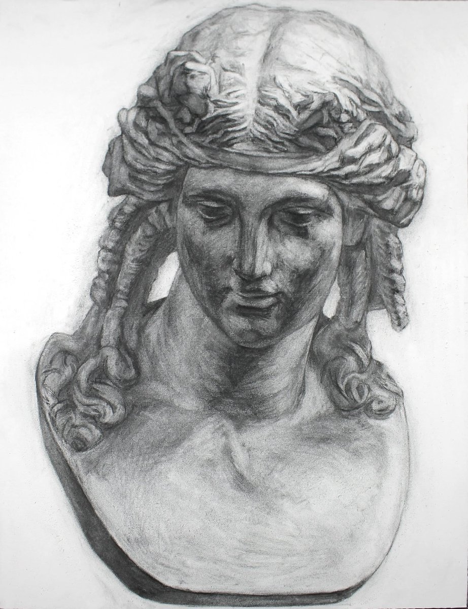 受験コースの作品です。頭でっかちにならず、素直に美しい像を美しく描く。それだけですね。