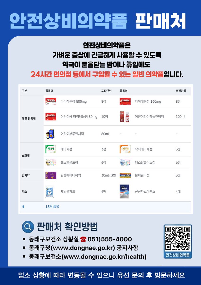 ✨동래구청 홈페이지에서 '약국'을 검색하면 동별 운영 약국을 알려드립니다!

✨보건소에서 응급 진료를 합니다
운영기간은 🍀2026년 2월 17일(화, 설 당일)이며 09:00~18:00까지 운영됩니다.🍀
진료는 일반 내과진료를 봅니다.(보건증 등 제증명 제외)