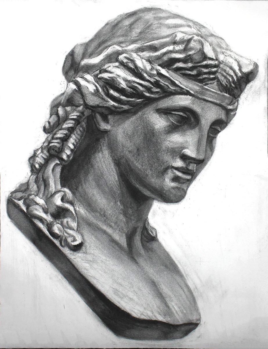 受験コースの作品です。どういう感覚で臨むとうまくいき、またうまくいかないのか。それが分かることこそが美術を学ぶものとして一番大事なことのように思います。知識や技術はむしろ補助的なものと考えます。
３枚目は現役生の作品。