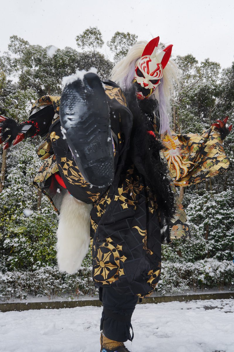 鬼平太「俺に踏まれたいやつは跪け」
📸▶たにさん<a href="/shises_tani/">たに📷️22小豆島</a> 
 #WF2026Wコスプレ  #WF2026W  #お面のかしま屋