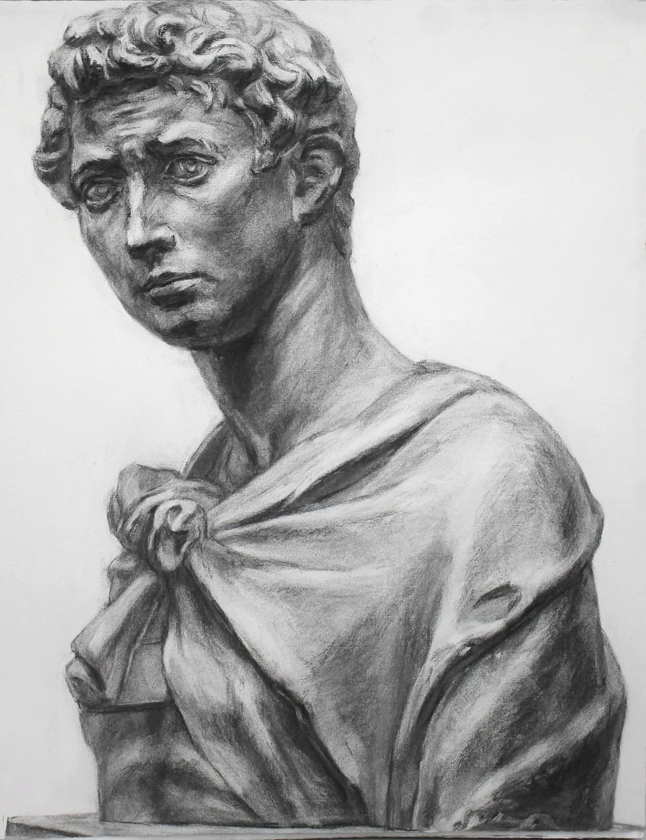 受験コースの作品です。合わせ切る、また描き切るためには直前までの積み重ねの成果が伴っていないと達成不可能なのですが、積み重ねがうまくいっていないのに表面だけを取り繕った作品は第三者目線で言えば正直バレバレなので、ごまかそうとせずしっかり向き合って欲しいです。