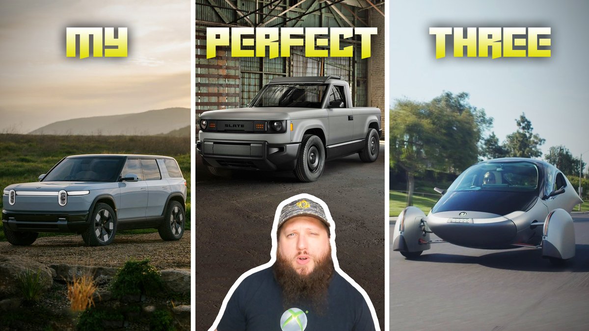 MichelSeguin2's tweet photo. I've settled on my planned 3-EV setup over the coming years -- starting with the Rivian R2 later this year, and the Slate truck & Aptera hopefully next year!

https://t.co/OpZvQ1Wf5A

#RivianR2 #SlateTruck #Aptera #ElectricVehicle #EV #ElectricTruck #SolarEV #Overlanding #ElectricOverlanding #AdventureVehicle #EVLifestyle #EVGarage #FutureEV #ElectricAdventure #EVBuild #EVRoadTrip #CoupleAdventure #OutdoorLifestyle #MinimalistLiving #AdventureSetup #EVCommunity #CleanEnergy #ElectricCars #OffGridTravel #SustainableTravel
