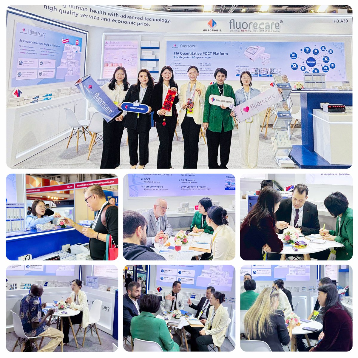 WHX Labs Dubai 2026 | Day 1
Thank you to all partners who visited Microprofit Biotech &amp; fluorecare® at H3.A39 !
3 more days to explore our rapid tests and FIA quantitative POCT platform.
#WHXLabs2026 #fluorecare #IVD #POCT