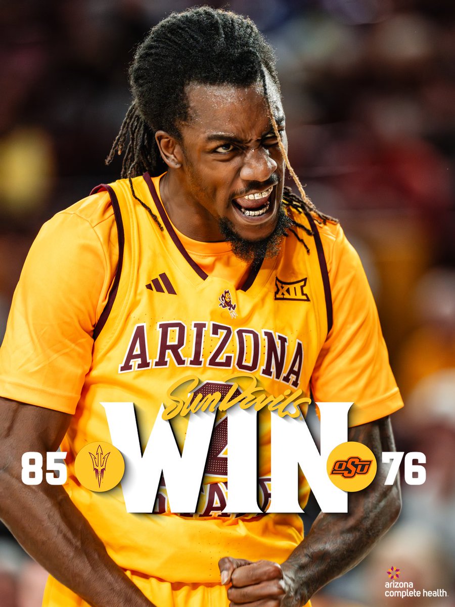 Sparky takes care of the Pokes in Tempe 😈