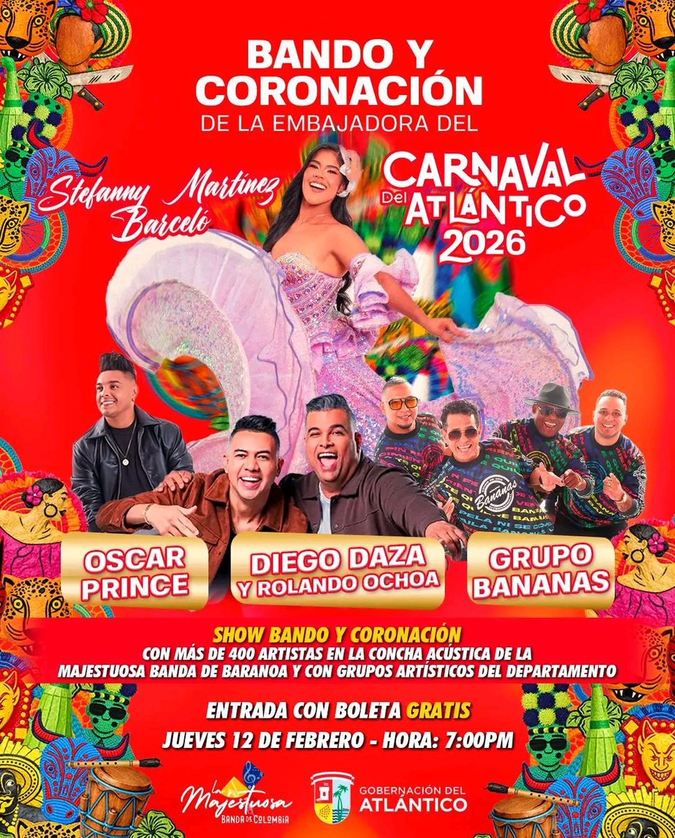@technoproducciones Logística Oficial de Saneamiento Portátil 
.
Bando y Coronación Carnaval del Atlántico 2026 !!! 
Jueves 12 de Febrero
Concha Acústica de La Majestuosa Banda de Colombia
Invita @labandadebaranoa
Apoya @gobatlantico
.
Alquiler de:
.
🚽 Baños portátiles