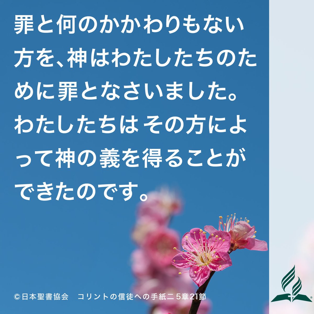 adventistjp's tweet photo. 祝福された安息日も終わり、新しい週が始まりました。
この暗唱聖句を心に留め、主と共に歩んでいきましょう。

#今週の暗唱聖句
#暗唱聖句
#聖書
#セブンスデーアドベンチスト教会 https://t.co/aQmBvWzbqQ