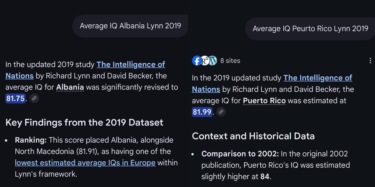 Okay but Albanians are a lower race than Puerto Ricans though 😂