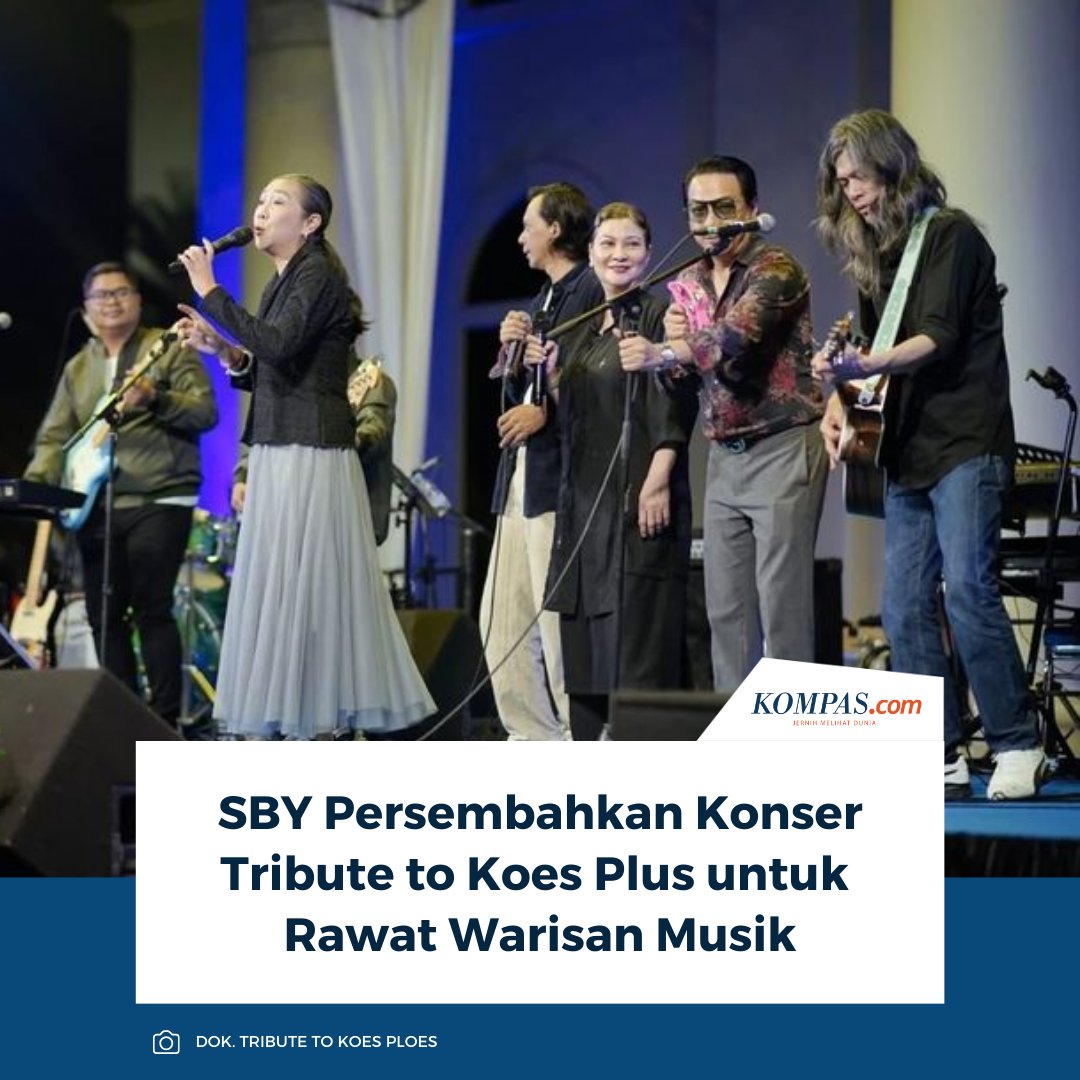 KompasEnt's tweet image. Presiden ke-6 Republik Indonesia, Susilo Bambang Yudhoyono (SBY), menggelar konser Tribute to Koes Plus di Plaza Museum &amp;amp; Galeri SBY*ANI, Pacitan, Jawa Timur, pada 7 Februari 2026. 

👉🏻Baca selengkapnya kompas.com/hype/read/2026…

~AM #SBY #SusiloBambangYudhoyono #Musik #JawaTimur