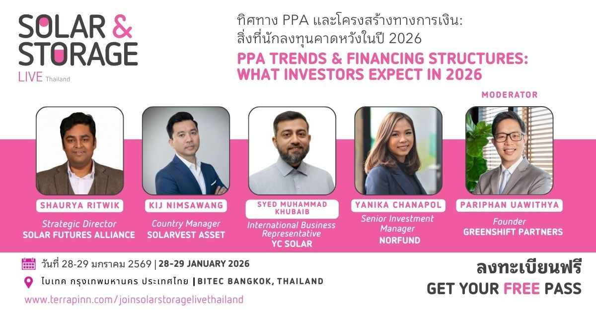 joinSFA's tweet image. Solar Futures Alliance is pleased to announce that Shaurya Ritwik, Strategic Director, will be a featured speaker at Solar &amp;amp; Storage Live Thailand 2026, taking place on 28–29 January at BITEC Bangna, Bangkok.

Shaurya will participate in a senior level panel on Power Purchase