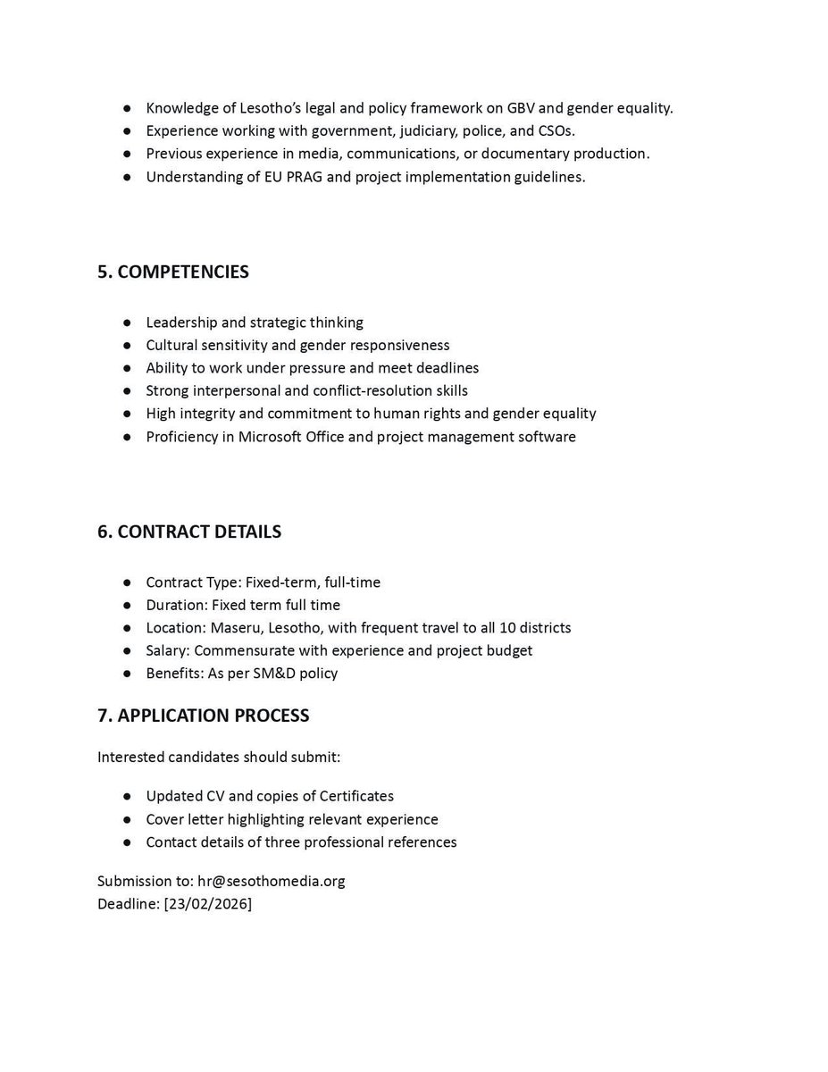 SesothoMedia's tweet photo. 🚨VACANCY ALERT🚨 VACANCY ALERT 🚨VACANCY ALERT🚨 https://t.co/0eZMvsn5oV