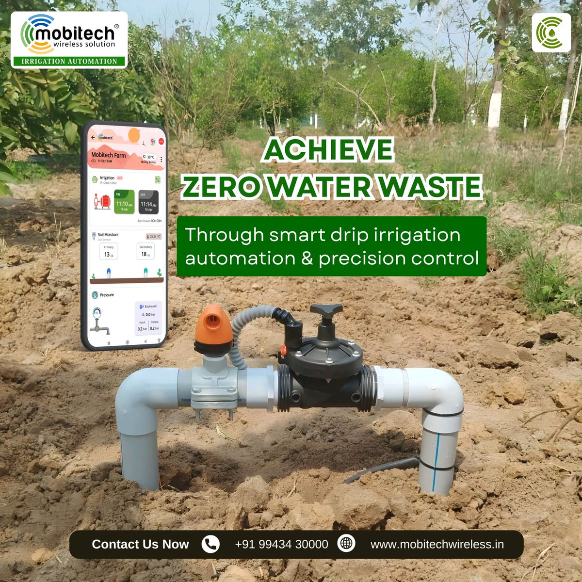 mobitechindia's tweet photo. Smart drip irrigation automation enables farmers to deliver the right amount of water at the right time 🌱💧
#Mobitech #ZeroWaterWaste #SmartIrrigation #DripAutomation #PrecisionFarming https://t.co/p7lh3V20dw