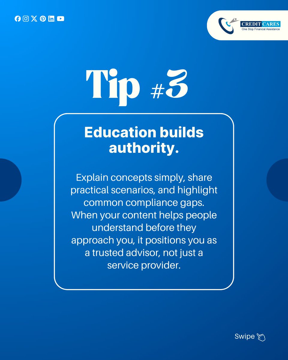 Creditcaresind's tweet photo. Building professional authority as a Chartered Accountant doesn’t happen overnight. Clear positioning, consistent communication, and value-driven education help clients understand your expertise and approach you with confidence.
#CharteredAccountant #CAIndia #CAProfessionals https://t.co/P6NauDDWkP