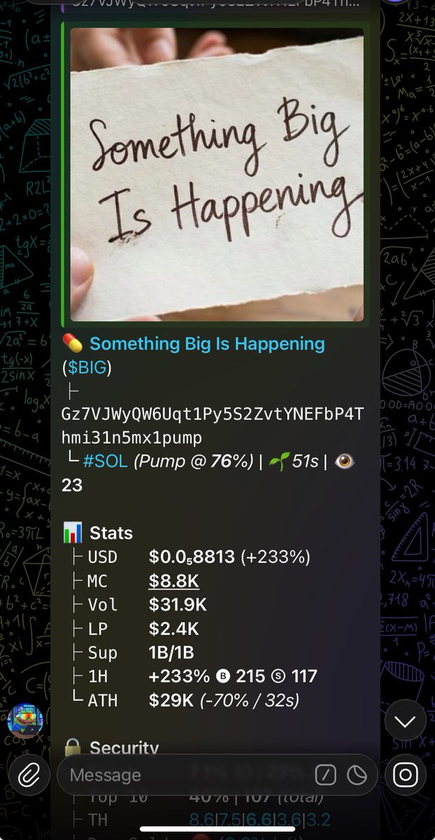 36.6x on $BIG Gz7VJWyQW6Uqt1Py5S2ZvtYNEFbP4Thmi31n5mx1pump