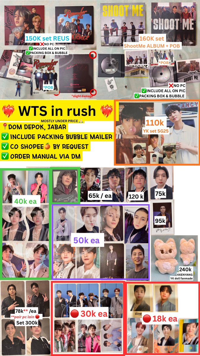 ollthawor's tweet photo. Help retweet #wts in rush
Order by dm / req co shopee 🙏🏻
Detail on pic 

Testimony on 🍊https://t.co/cBDOu2Rid4
#Lucy #Day6 #Seventeen https://t.co/WMVTCYai74