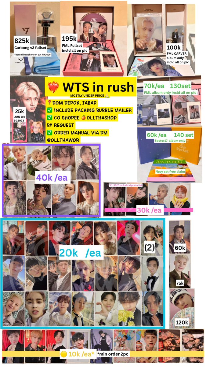 ollthawor's tweet photo. Help retweet #wts in rush
Order by dm / req co shopee 🙏🏻
Detail on pic 

Testimony on 🍊https://t.co/cBDOu2Rid4
#Lucy #Day6 #Seventeen https://t.co/WMVTCYai74