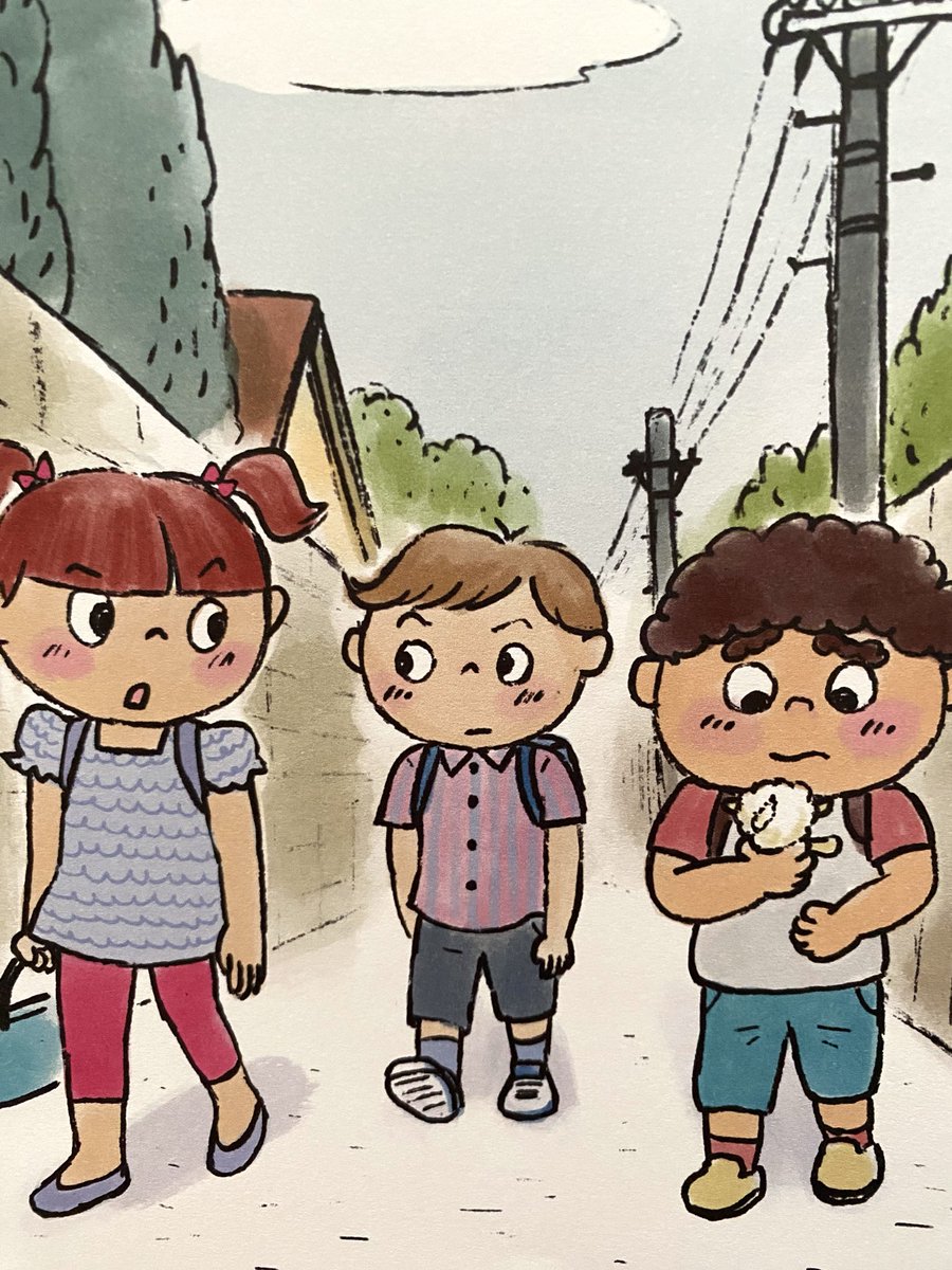 「ふたりのぼっち」（岩崎書店）全ページ挿絵入り
ちょっぴりお茶目で笑い方が豪快なダイダラボッチと男の子のやり取りが何気に深いなぁと思いながら挿絵を描かせて頂きました。もう一話の「ぼくのライオン」ははらはらドキドキ！最後は…(^｡^)#辻貴司 #おかもと香織 #おばけ話