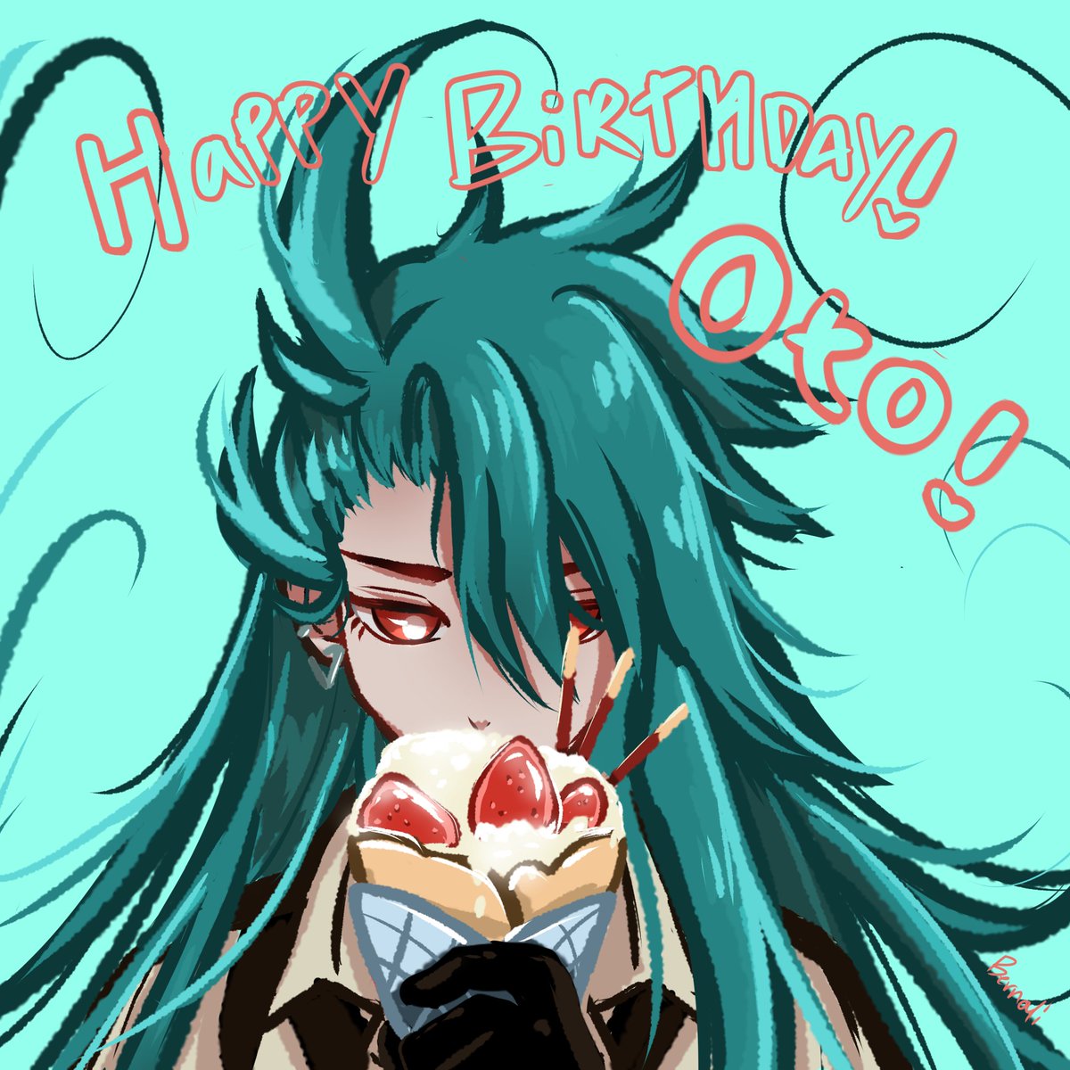 Birthday gift for my art moot~ #Rika Happy Birthday Oto~