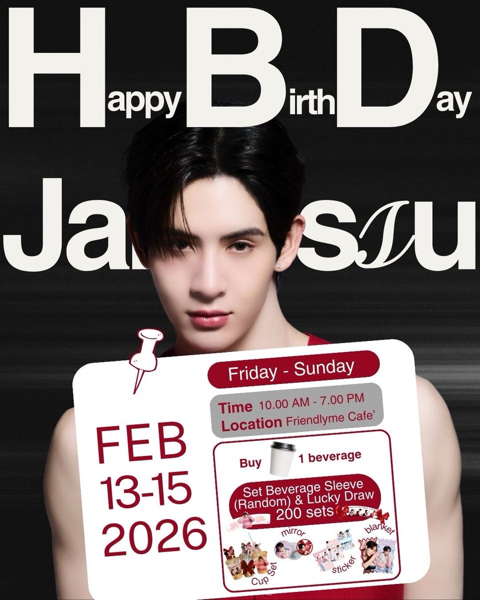 JamesSuOfcTH's tweet photo. 🐶 [11.02.2026]🤍
IG Post : friendlyme_cafe
🔗https://t.co/mMH5eAWTEQ

JAMESSU Dayss ✨️❤️‍🔥
🗓 : 13 - 15 FEB 2026 
⏰️ : 10.00 am. - 07.00 pm 
📍 : Friendly Me Cafe

Specials Giveaway 200 SETS หมดแล้ว หมดเลยน้าาาาา

JAMESSU LEVEL UP 27
#HappyJamesSuDay2026 
#HappyJameSuDay #FriendlyMeCafe
@Jamessu_w #JamesSu #JSY