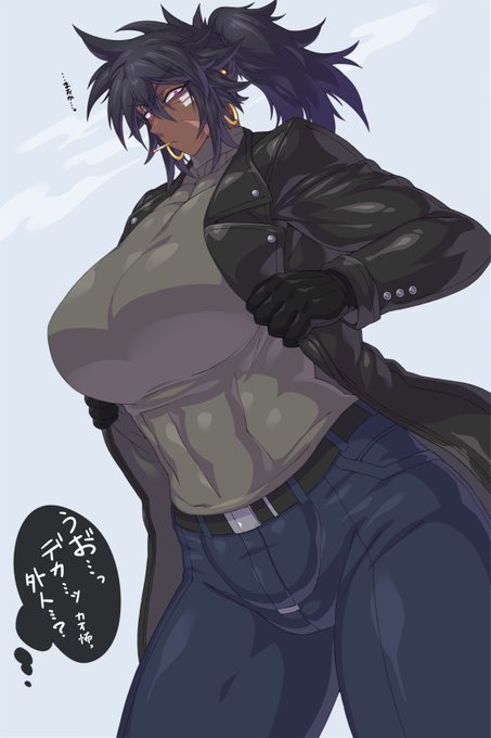 #私はこういう絵を描いています 
筋肉女子や人外系のイラスト描いてます～ 