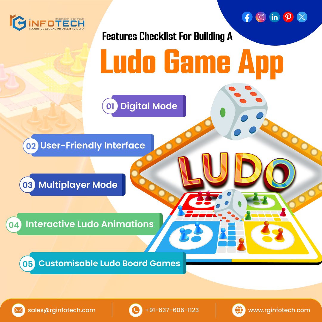 rginfotech1's tweet photo. Level up your Ludo app! Enjoy Digital Mode, Multiplayer fun, Interactive Animations, and Customizable Boards for endless gaming excitement.

📞 063760 61123
✉️ contact@rginfotech.com
👉 @rginfotech1 
🌐 https://t.co/SGIQxPCRdE

#LudoGameApp #GameDevelopment #GameAppDevelopment https://t.co/A0yOxHWKhY