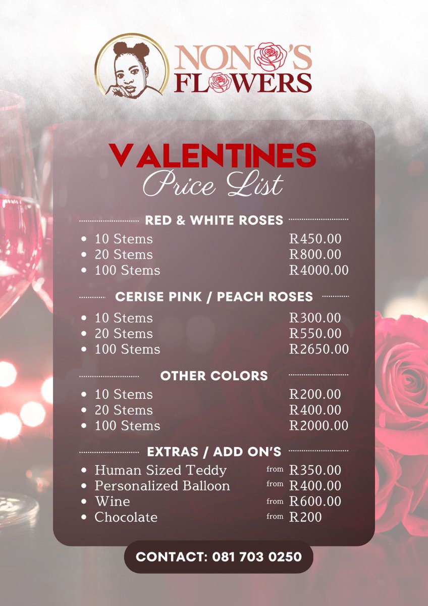 NonosFlowers's tweet photo. Want to send a bouquet to your LOVED one this #ValentinesDay? Hit us up to place an order. WhatsApp 0817030250. #NonosFlowers 💐 https://t.co/ccjmk3wbAb