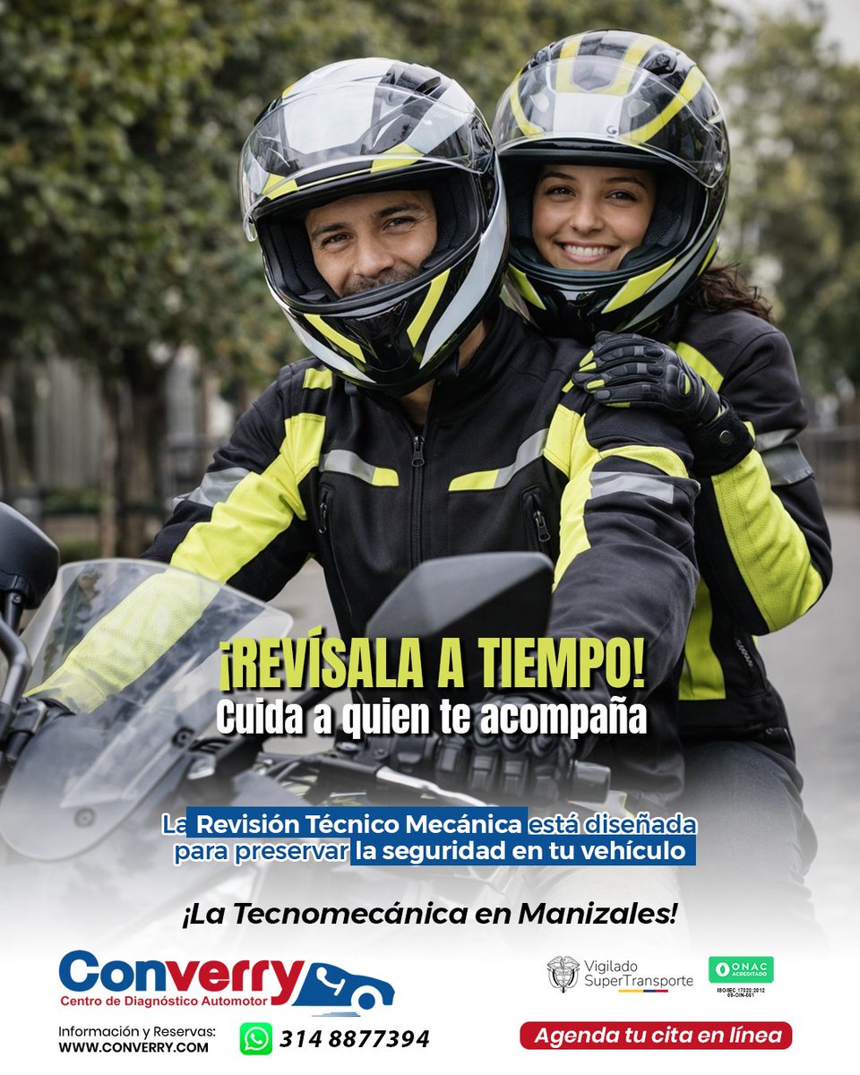 cdaconverry's tweet photo. Cuando llevas a alguien contigo, la seguridad es doble responsabilidad. 🏍️

👉 Revísala a tiempo.

CDA CONVERRY
¡La Tecnomecánica en Manizales!
Más de 15 años de experiencia a tu servicio

#revisiontecnomecanica #manizales #caldas https://t.co/HEcMzhUpUb