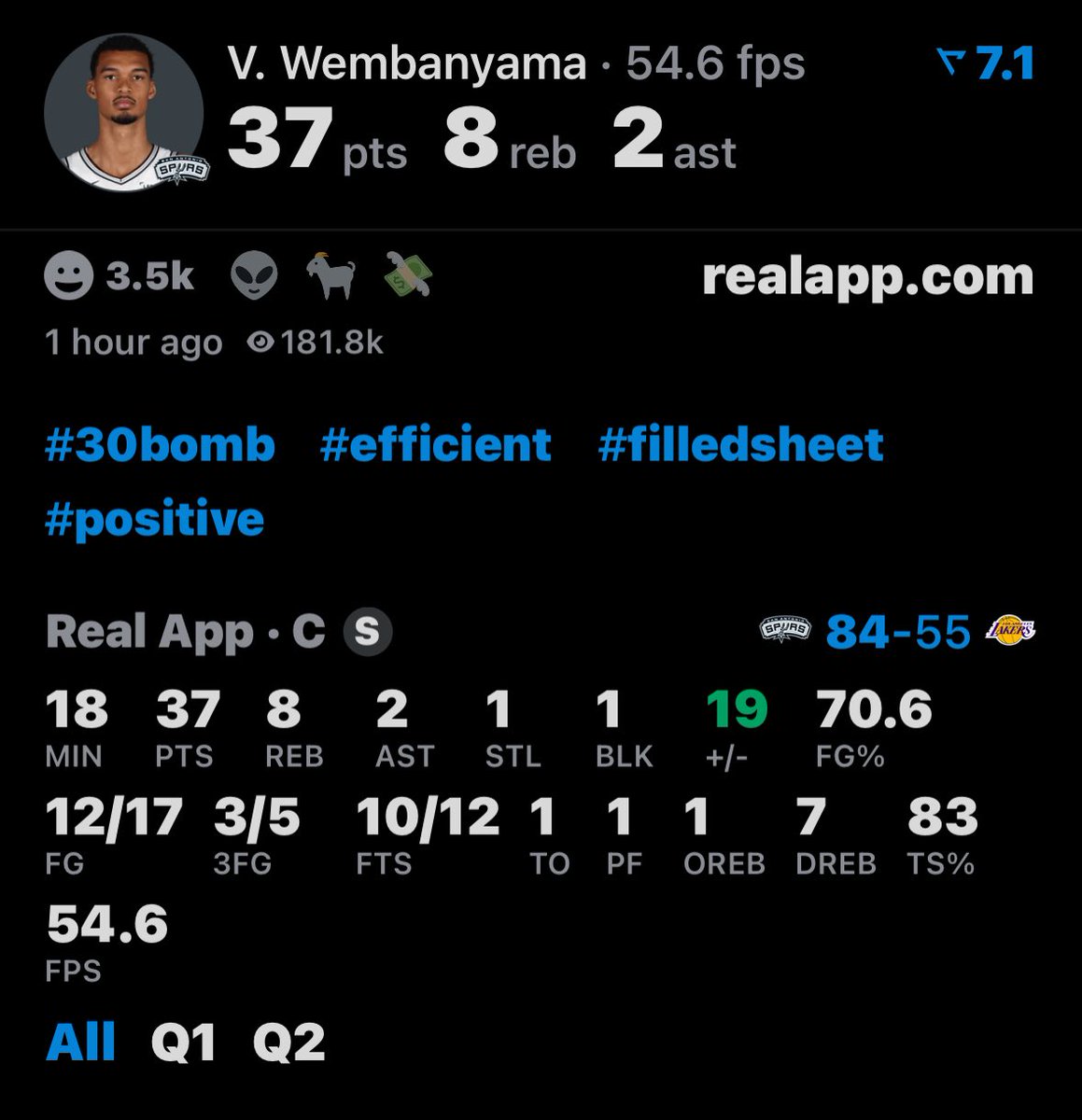 FinalPod22564's tweet photo. Wemby… are you kidding me?! https://t.co/4rBRQ1b1HH