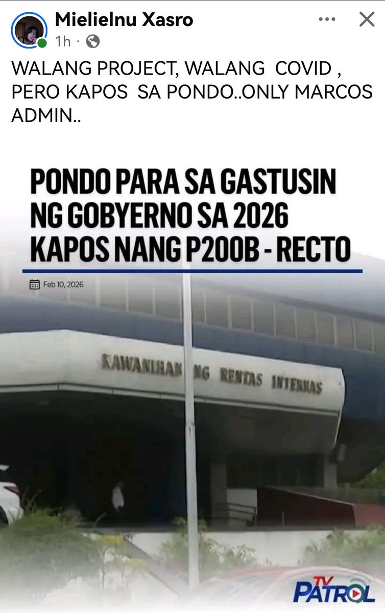 Drug addict Marcos Jr only knows how to steal people's money,,,,