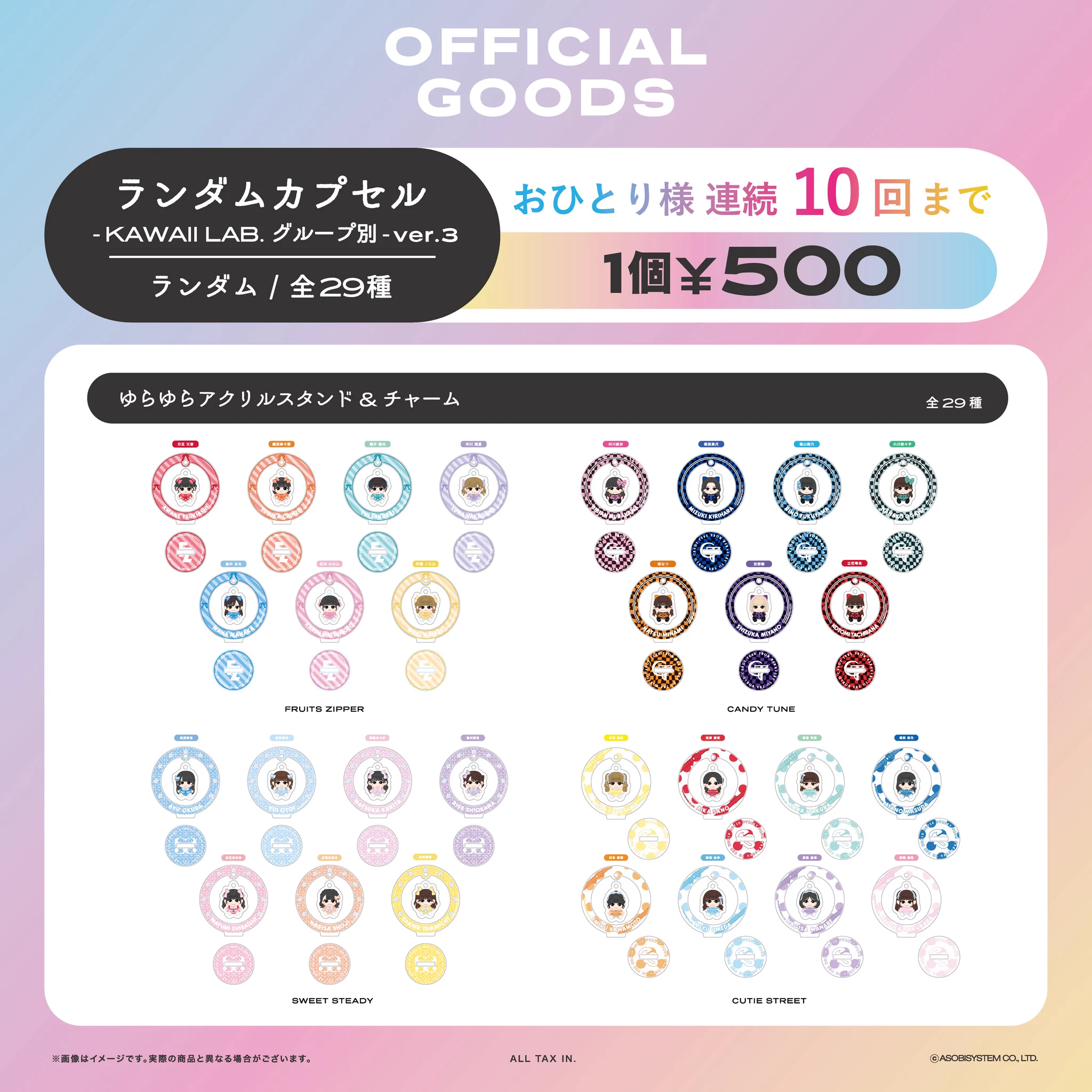 【ゆる】グッズまとめ FRUITS ZIPPER【Official】 on X: 