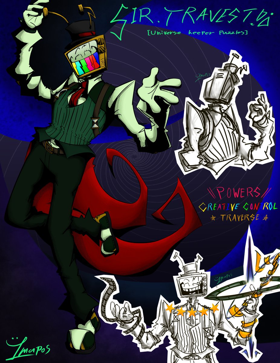 Imap0s's tweet photo. finished Travests fullbody sheet for my Au, Right my wrongs!
can finally draw the cover art for my comic :DD
#mrpuzzles #mrpuzzlessmg4 #smg4 #smg4au #au #characterdesign https://t.co/lNaEFPi8Uk