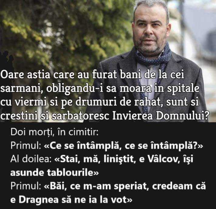 Biblia, Vechiul Testament, Decalogul, porunca a VIII-a: „Să nu furi!”.

Însă, daca eşti PSD-ist, te ştergi la fund cu Legea Divină, adică o modifici rapid printr-o Ordonanţă de Urgenţă,

Integral la link-ul de mai jos.
asapteadimensiune.ro/a-saptea-dimen…