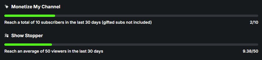 KickFozzyb3ar's tweet photo. @kickcommunity 
@Svntvmvriv 
whats going on with the sub? mine was done all i needed was the 50 viwers to get the green check mark 
other people have find the same on their channels https://t.co/NghFnYDUu4