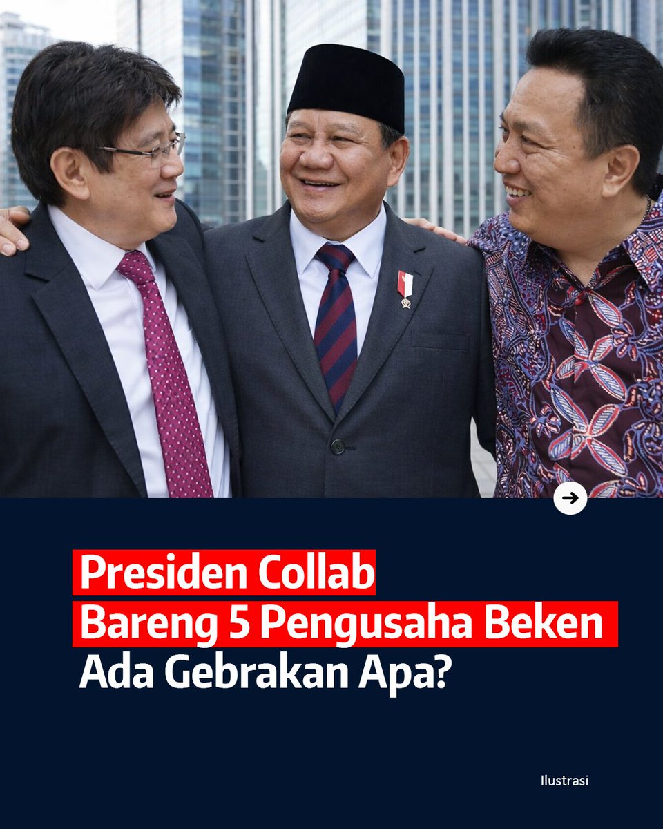 penjagaharapan's tweet photo. Gak cuma urusan politik, kali ini Presiden Prabowo langsung turun tangan buat collab bareng 5 "naga" bisnis Indonesia di Hambalang! Kira-kira ada rencana besar apa nih buat ekonomi kita?
#PresidenPrabowo #PengusahaIndonesia #Adaro #salimgroup #SahamIHSG #IndonesiaMaju https://t.co/szsg2dc6Ej
