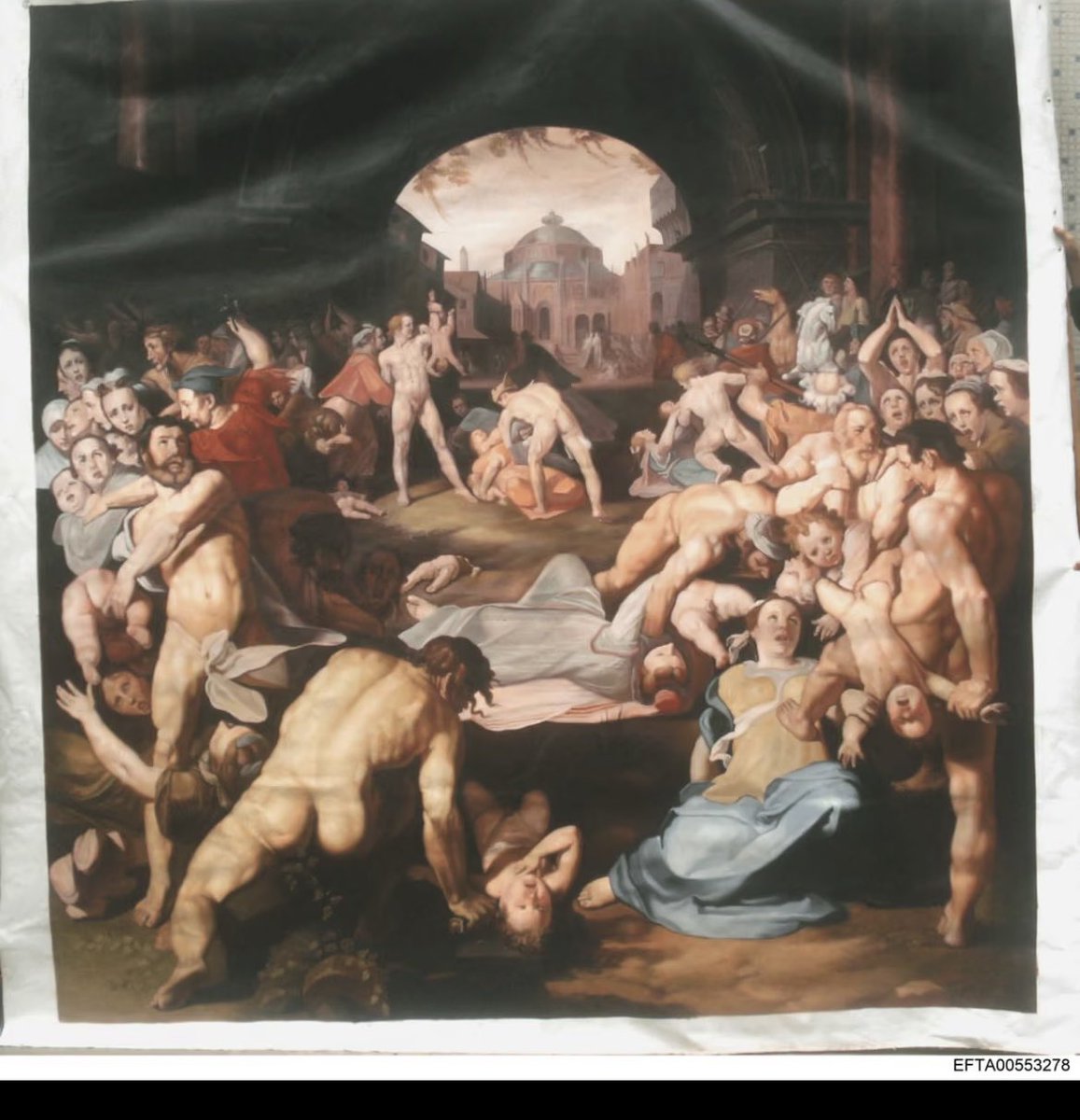 Jeffery Epstein had a painting commissioned of the death of Goyim babies 

At some point we are gonna have to admit something was seriously wrong