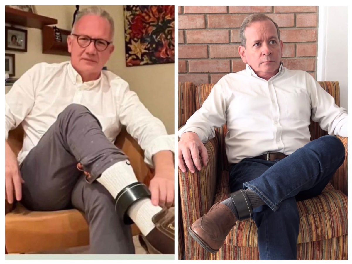 Durante la dictadura de Gómez, hace un siglo, a los luchadores demócratas les ponían un grillete.
La dictadura de hoy le puso el grillete a Perkins Rocha y Juan Pablo Guanipa, les tienen miedo porque son inteligentes, educados, talentosos y demócratas.
Esta dictadura también