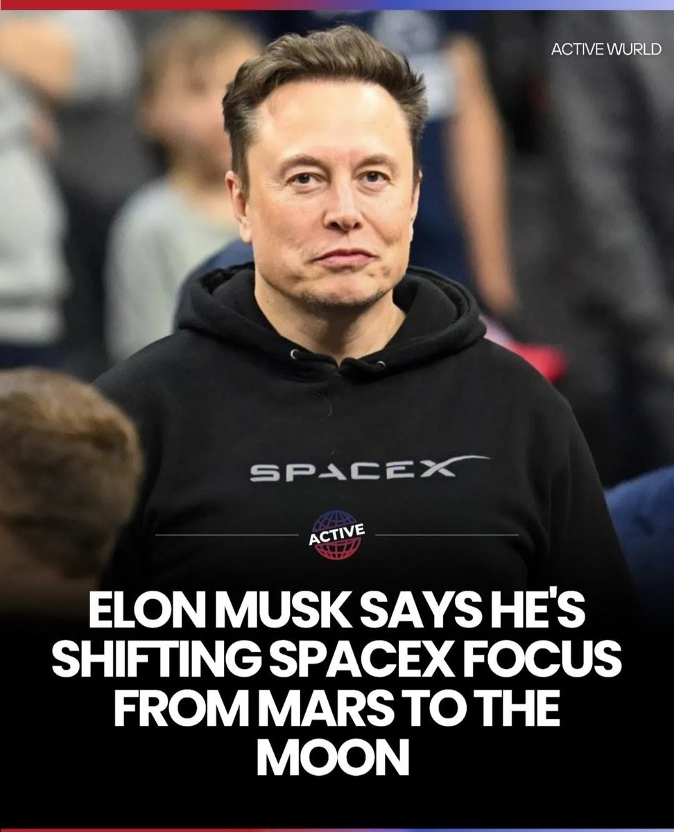 <a href="/cb_doge/">DogeDesigner</a> Elon Musk has revealed that SpaceX is adjusting its near term priorities, placing greater focus on building a human presence on the Moon before pursuing large scale settlement plans on Mars.