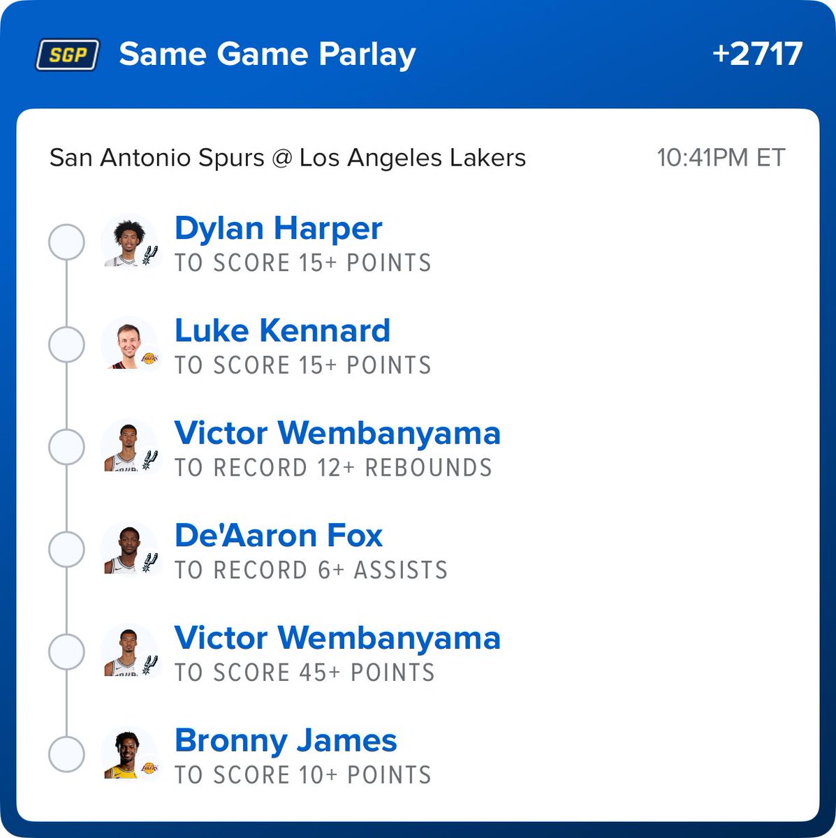 💫💫💫 Lakers Live Play 🏀🏀🏀
💰💰💰 NBA Money 🤑🤑🤑
⭐️ Second Half Money ⭐️
🔗: quickpick.pikkit.com/betslip/f3e060…