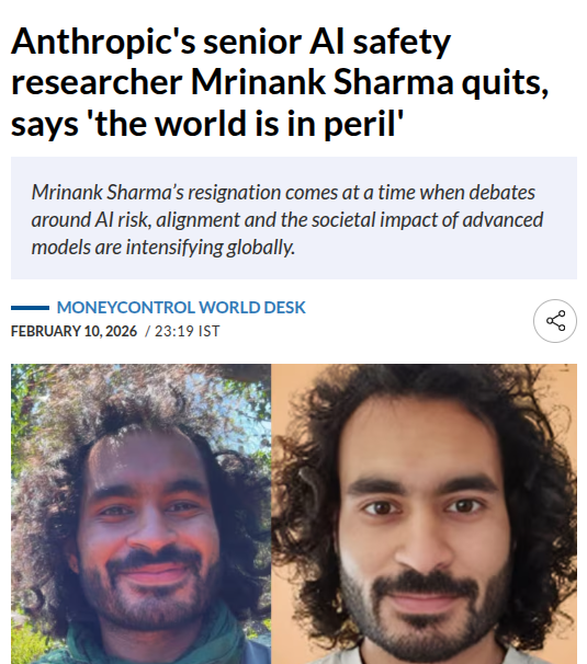 Resignation headline screenshot