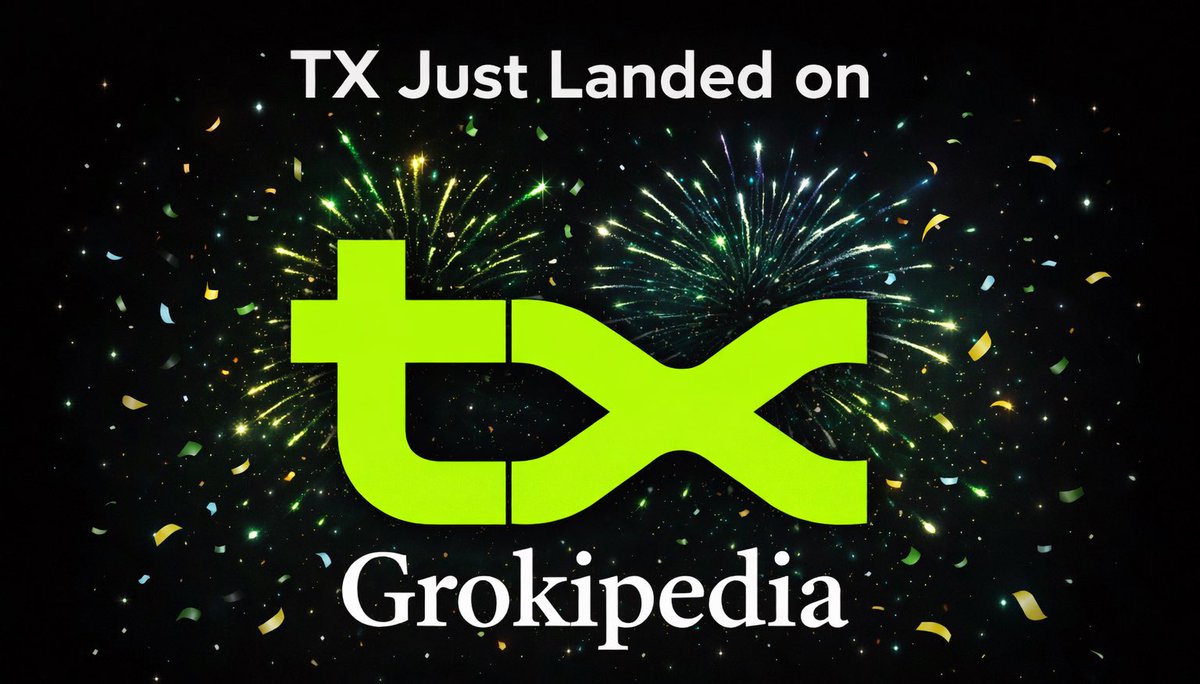 smartmemetoken's tweet photo. $TX on @Grokipedia ππ
@grok π
@txEcosystem
https://t.co/QhDiwE8KTe
#coreum #solo #txblockchain #grokipedia https://t.co/kVv4Sls5wi