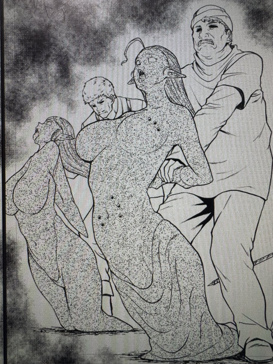 女神敗北31話には、人間に奴隷にされ物品化・武器化されたいたいけで哀れなエルフ達の姿が登場😎🖋️ 