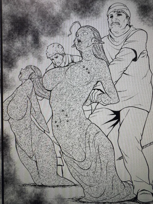 女神敗北31話には、人間に奴隷にされ物品化・武器化されたいたいけで哀れなエルフ達の姿が登場😎🖋️ 