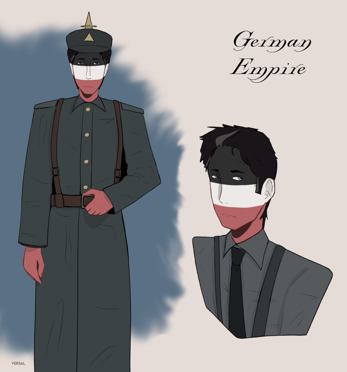 I recently read "All Quiet on the Western Front" (Erich Maria Remarque) and inspired to draw this
#CountryHumans #countryhumansgermanempire