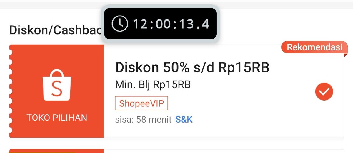 kimmyexp's tweet photo. RIYAL GA REBUTAN‼️
(khusus shopeeVIP)

DISKON 50% 15RB 

tapi cuma berlaku ⏱️12:00-12:59‼️
AYOO CLAIM MASI BISAA 👇🏻
https://t.co/Nb1HRB4aeg
(scroll bawah)

ADA TIAP HARII, SPILL DAY 1 beli apa🥳 https://t.co/UeFZn49rWf