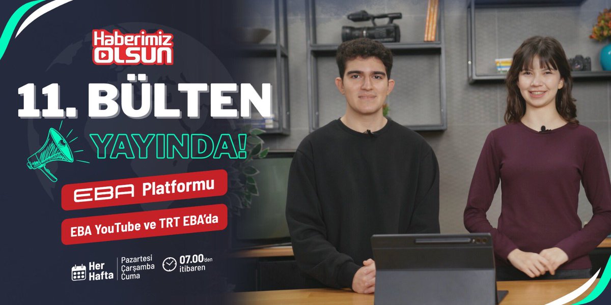 📺 “Haberimiz Olsun”,| 1️⃣1️⃣. Bültenle Yayında

Bu bültende;

⚡ Meslek lisesi öğrencilerinin okul bahçesine kurduğu şarj istasyonu,

🌍 Türkiye’nin enerjideki stratejik üssü Saros Terminali,

🐢 Caretta Caretta Tuba’nın 10 bin km’lik yolculuğu ve çok daha fazlasına birlikte